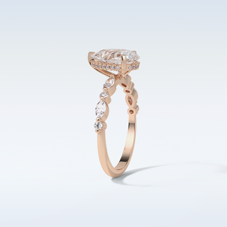 1.93 CT Pave Engagement Ring Featuring Pear Moissanite 19