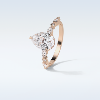 1.93 CT Pave Engagement Ring Featuring Pear Moissanite 20