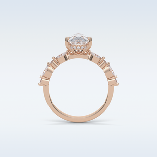 1.93 CT Pave Engagement Ring Featuring Pear Moissanite 21