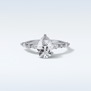 1.93 CT Pave Engagement Ring Featuring Pear Moissanite 1