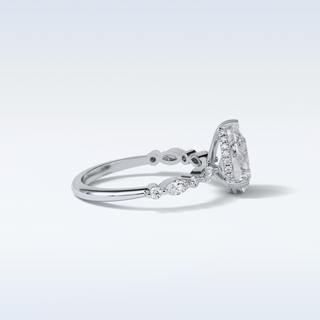 1.93 CT Pave Engagement Ring Featuring Pear Moissanite 3