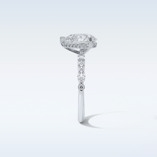 1.93 CT Pave Engagement Ring Featuring Pear Moissanite 4
