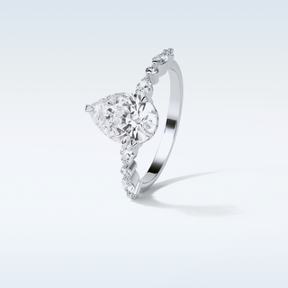1.93 CT Pave Engagement Ring Featuring Pear Moissanite 6
