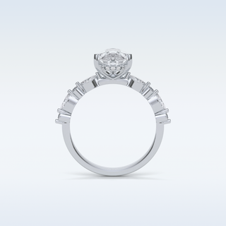 1.93 CT Pave Engagement Ring Featuring Pear Moissanite 7