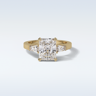2.3 CT 3 Stone Engagement Ring Featuring Radiant Moissanite 8