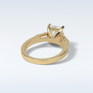 2.3 CT 3 Stone Engagement Ring Featuring Radiant Moissanite 9