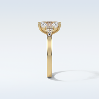 2.3 CT 3 Stone Engagement Ring Featuring Radiant Moissanite 11