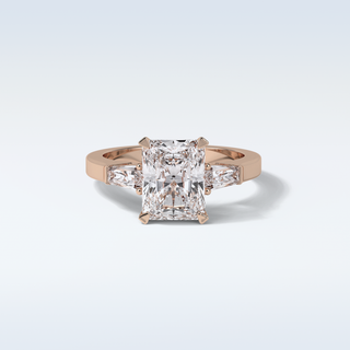 2.3 CT 3 Stone Engagement Ring Featuring Radiant Moissanite 15