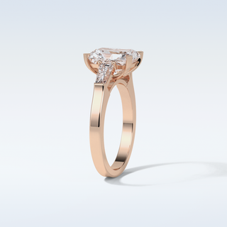 2.3 CT 3 Stone Engagement Ring Featuring Radiant Moissanite 19