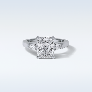 2.3 CT 3 Stone Engagement Ring Featuring Radiant Moissanite 1