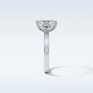 2.3 CT 3 Stone Engagement Ring Featuring Radiant Moissanite 4