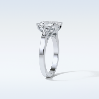 2.3 CT 3 Stone Engagement Ring Featuring Radiant Moissanite 5