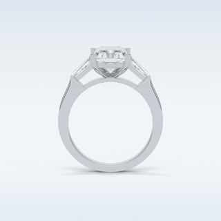2.3 CT 3 Stone Engagement Ring Featuring Radiant Moissanite 7