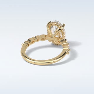 4 CT Pave Engagement Ring Featuring Oval Moissanite 9