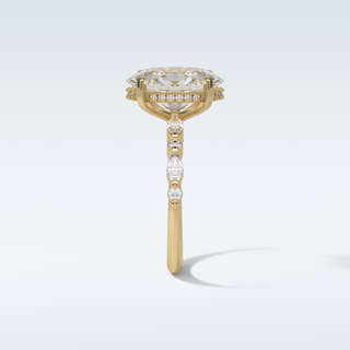 4 CT Pave Engagement Ring Featuring Oval Moissanite 11