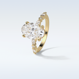 4 CT Pave Engagement Ring Featuring Oval Moissanite 13