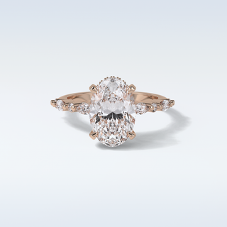 4 CT Pave Engagement Ring Featuring Oval Moissanite 15