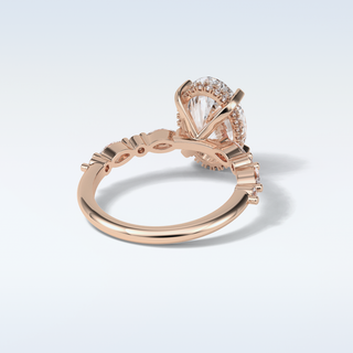 4 CT Pave Engagement Ring Featuring Oval Moissanite 16