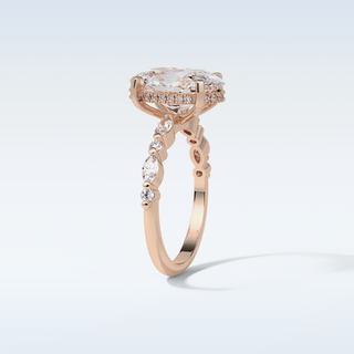 4 CT Pave Engagement Ring Featuring Oval Moissanite 19