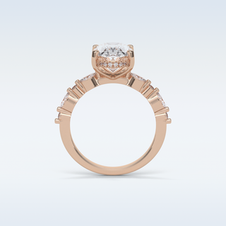 4 CT Pave Engagement Ring Featuring Oval Moissanite 21