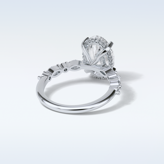 4 CT Pave Engagement Ring Featuring Oval Moissanite 2