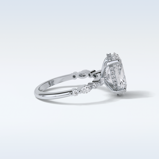 4 CT Pave Engagement Ring Featuring Oval Moissanite 3