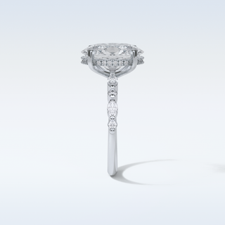 4 CT Pave Engagement Ring Featuring Oval Moissanite 4