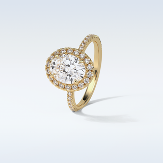 1.91 CT Halo & Pave Engagement Ring Featuring Oval Moissanite 13