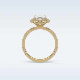 1.91 CT Halo & Pave Engagement Ring Featuring Oval Moissanite 14