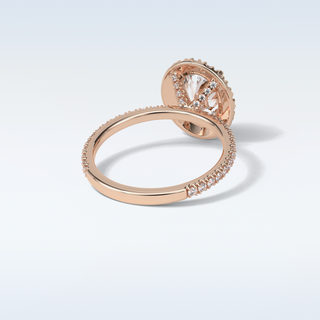1.91 CT Halo & Pave Engagement Ring Featuring Oval Moissanite 16