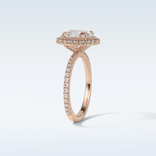 1.91 CT Halo & Pave Engagement Ring Featuring Oval Moissanite 19