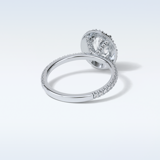 1.91 CT Halo & Pave Engagement Ring Featuring Oval Moissanite 2