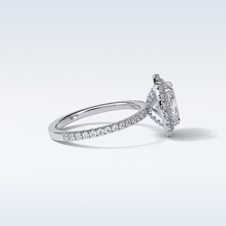 1.91 CT Halo & Pave Engagement Ring Featuring Oval Moissanite 3