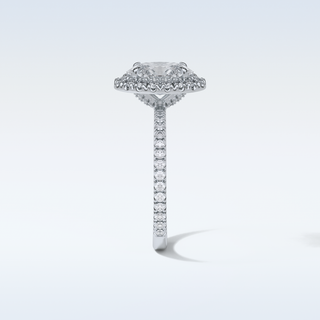 1.91 CT Halo & Pave Engagement Ring Featuring Oval Moissanite 4