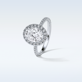 1.91 CT Halo & Pave Engagement Ring Featuring Oval Moissanite 7