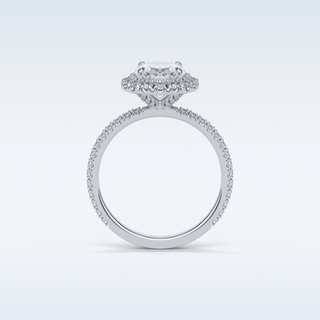 1.91 CT Halo & Pave Engagement Ring Featuring Oval Moissanite 6