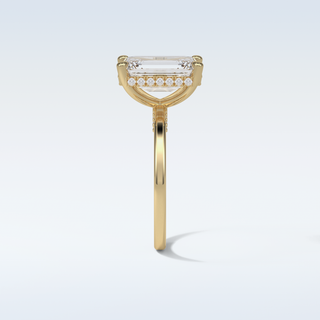 4.15 CT Hidden Halo Engagement Ring Featuring Emerald Moissanite 11