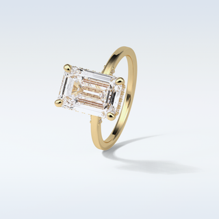 4.15 CT Hidden Halo Engagement Ring Featuring Emerald Moissanite 13