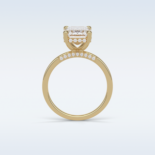 4.15 CT Hidden Halo Engagement Ring Featuring Emerald Moissanite 14