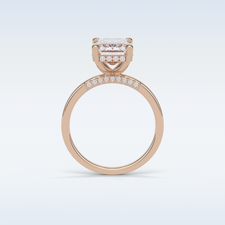 4.15 CT Hidden Halo Engagement Ring Featuring Emerald Moissanite 21