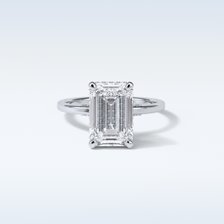 4.15 CT Hidden Halo Engagement Ring Featuring Emerald Moissanite 1