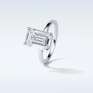 4.15 CT Hidden Halo Engagement Ring Featuring Emerald Moissanite 6