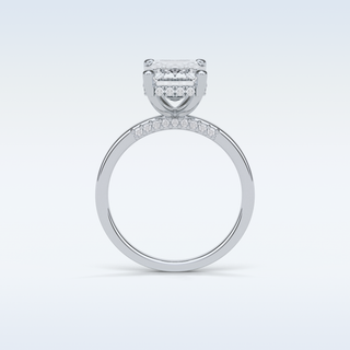 4.15 CT Hidden Halo Engagement Ring Featuring Emerald Moissanite 7