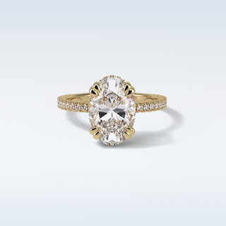 4 CT Hidden Halo Engagement Ring Featuring Oval Moissanite 8