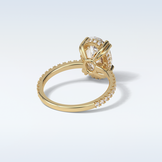 4 CT Hidden Halo Engagement Ring Featuring Oval Moissanite 9