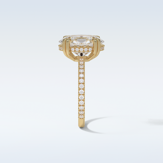 4 CT Hidden Halo Engagement Ring Featuring Oval Moissanite 11