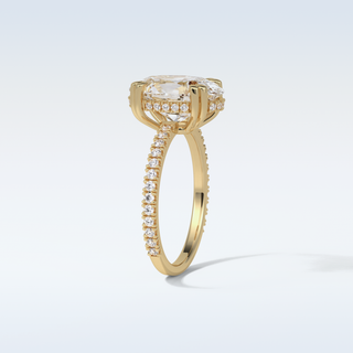 4 CT Hidden Halo Engagement Ring Featuring Oval Moissanite 12