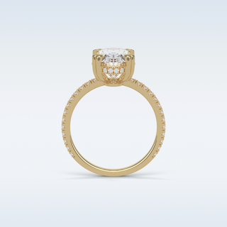 4 CT Hidden Halo Engagement Ring Featuring Oval Moissanite 14