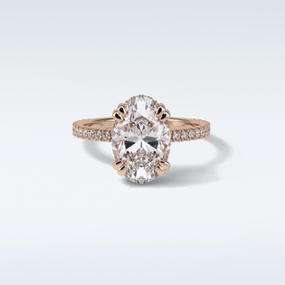 4 CT Hidden Halo Engagement Ring Featuring Oval Moissanite 15