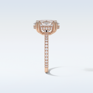 4 CT Hidden Halo Engagement Ring Featuring Oval Moissanite 18